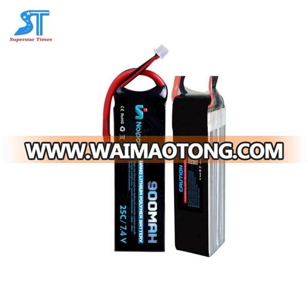 Li-ion Recharge Battery Pack 900mah 7.4V lipo battery 2cell 25C for 1/10 Lithium ion Battery RC 2WD Baja